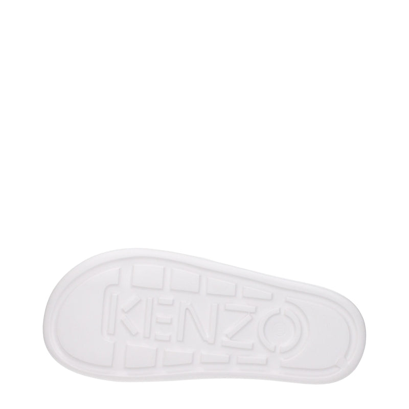 White Cotton Slippers Sandals Kenzo