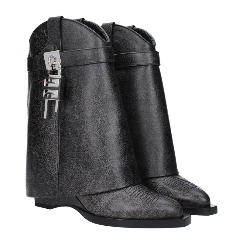 Black Leather Ankle Boots Givenchy
