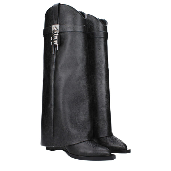 Black Leather Boots Givenchy