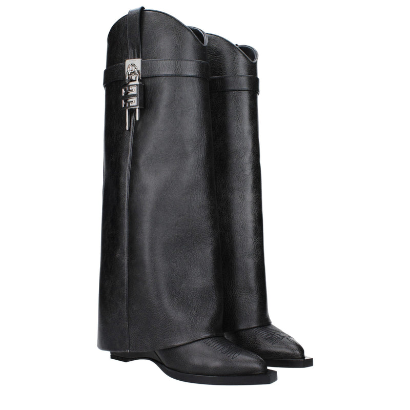 Black Leather Boots Givenchy