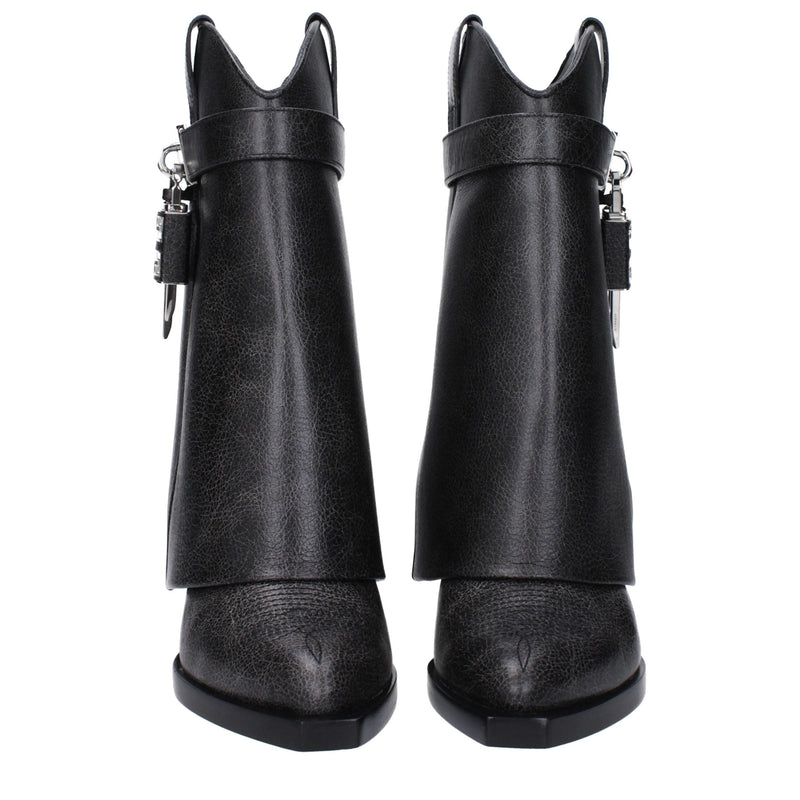 Black Leather Ankle Boots Givenchy