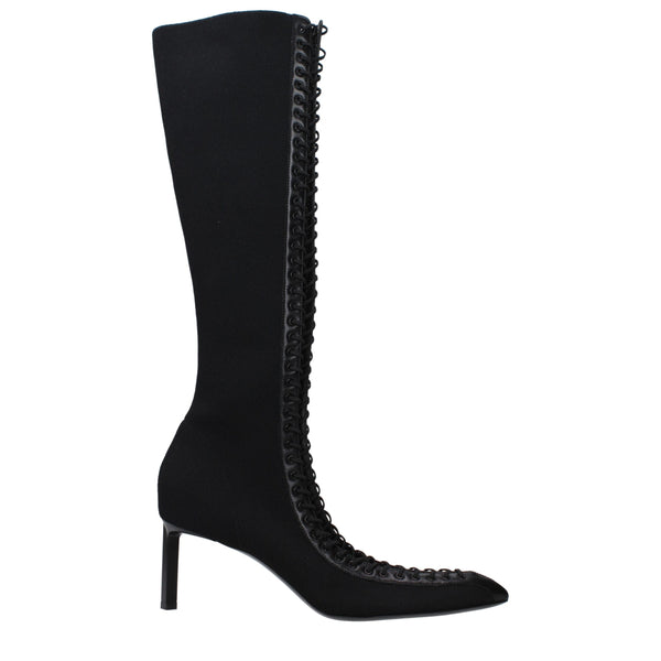 Black Fabric Lace-Up Boots Givenchy