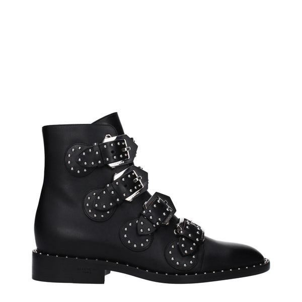 Black Leather Ankle Boots Givenchy