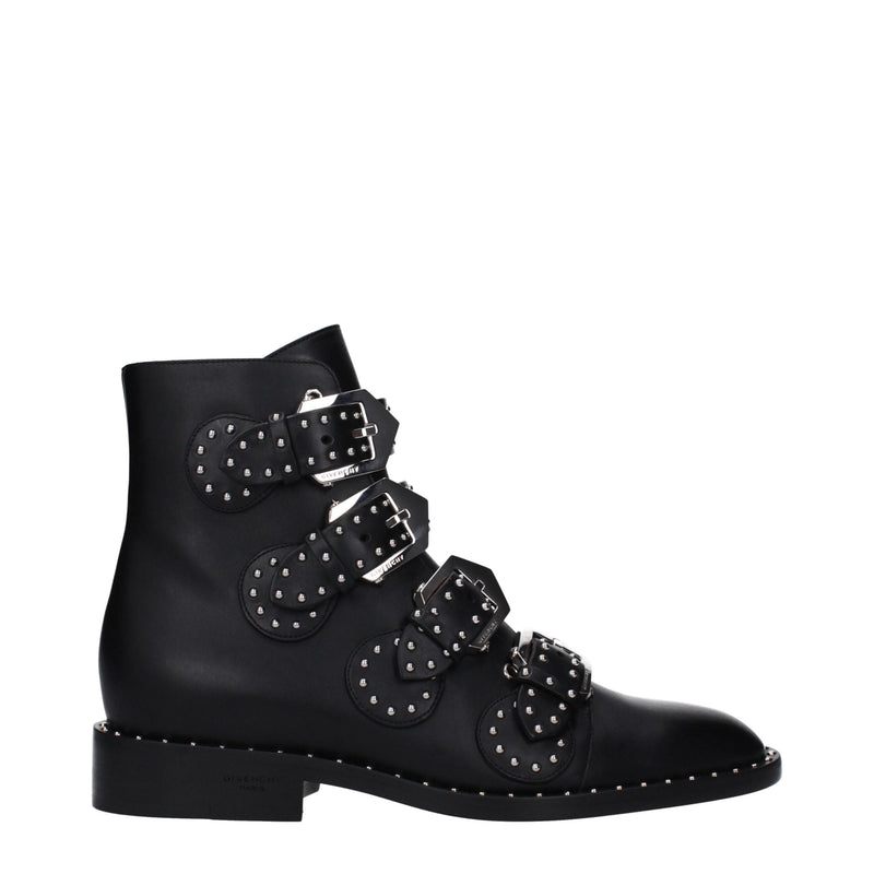 Black Leather Ankle Boots Givenchy