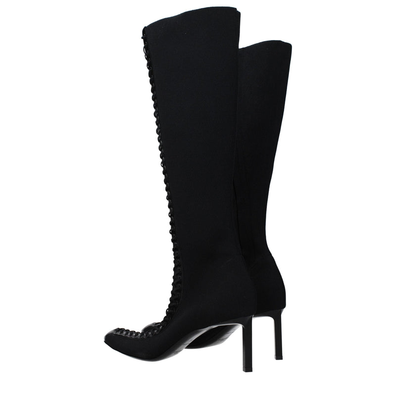 Black Fabric Lace-Up Boots Givenchy
