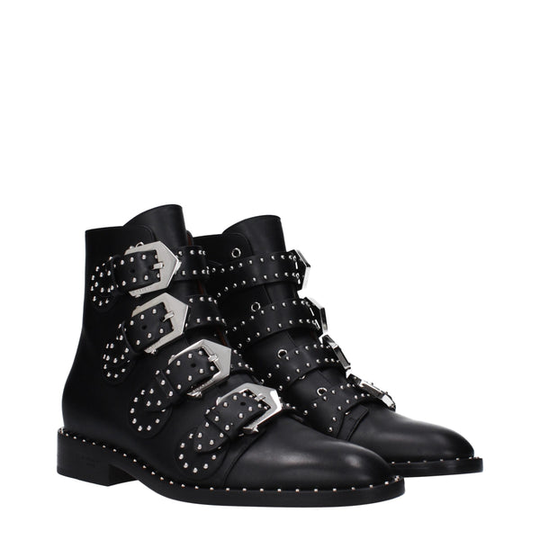 Black Leather Ankle Boots Givenchy