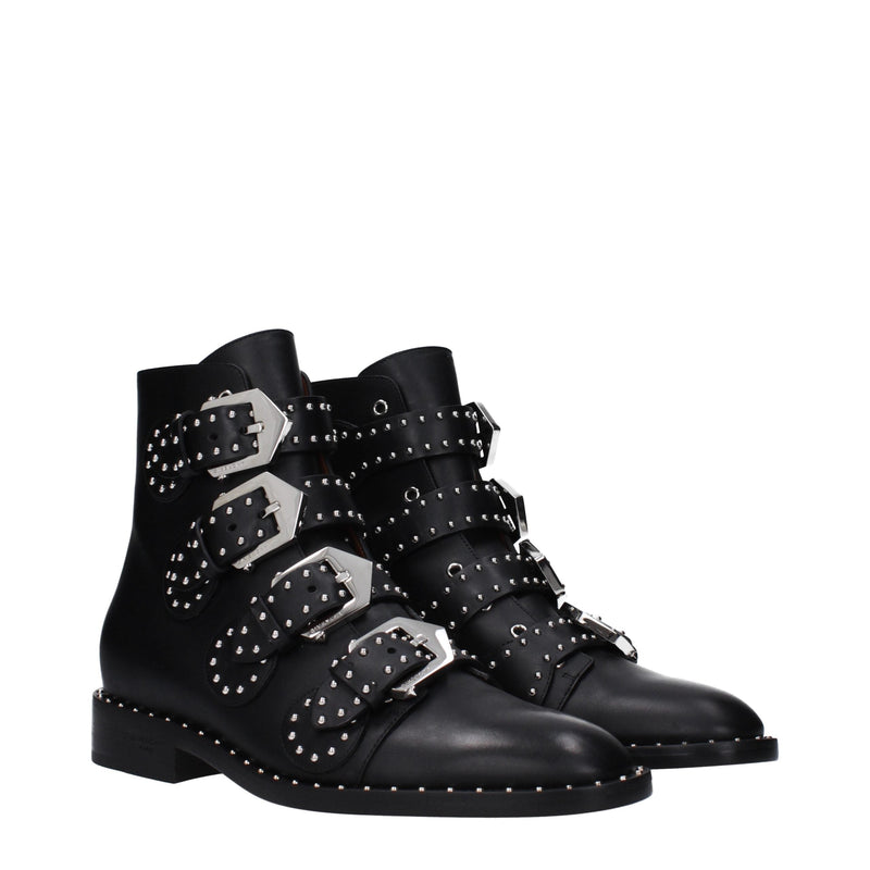 Black Leather Ankle Boots Givenchy