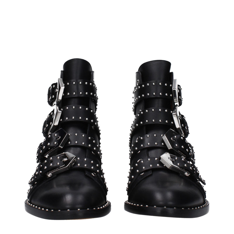 Black Leather Ankle Boots Givenchy