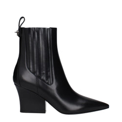 Black Leather Ankle Boots Valentino Garavani