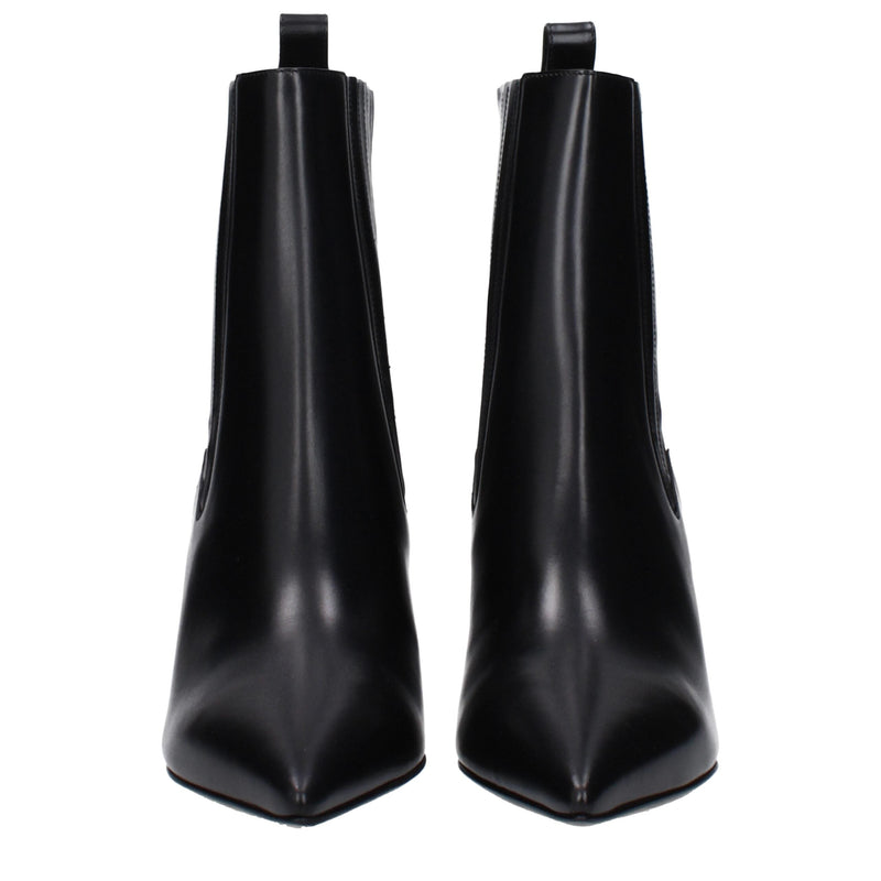 Black Leather Ankle Boots Valentino Garavani