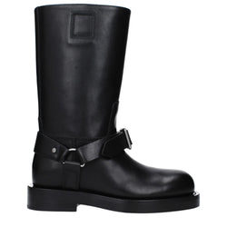 Black Leather Boots Burberry