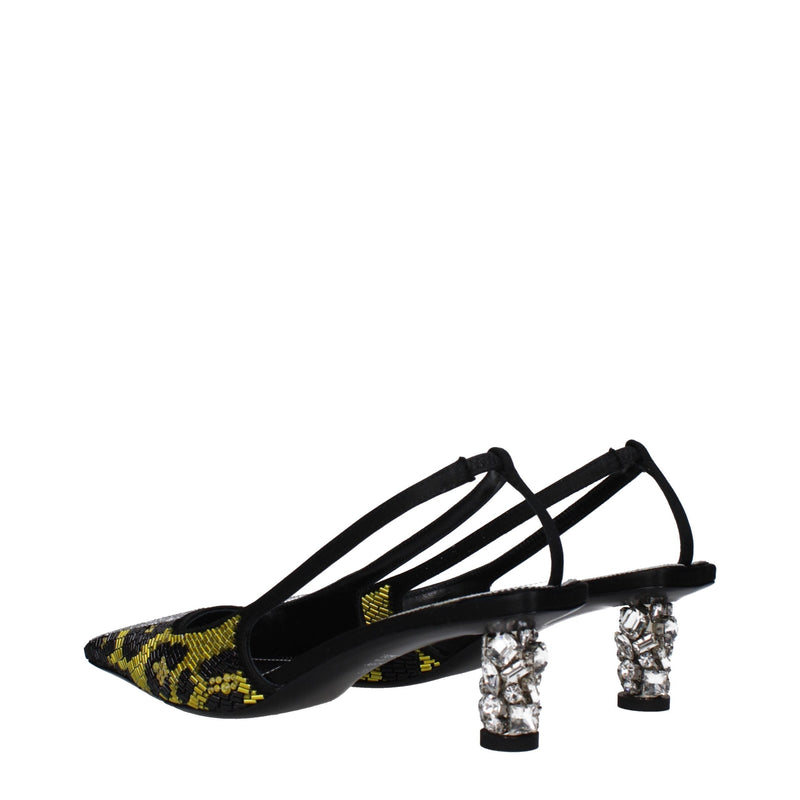 Yellow Satin Stiletto Heels Sandals Tom Ford