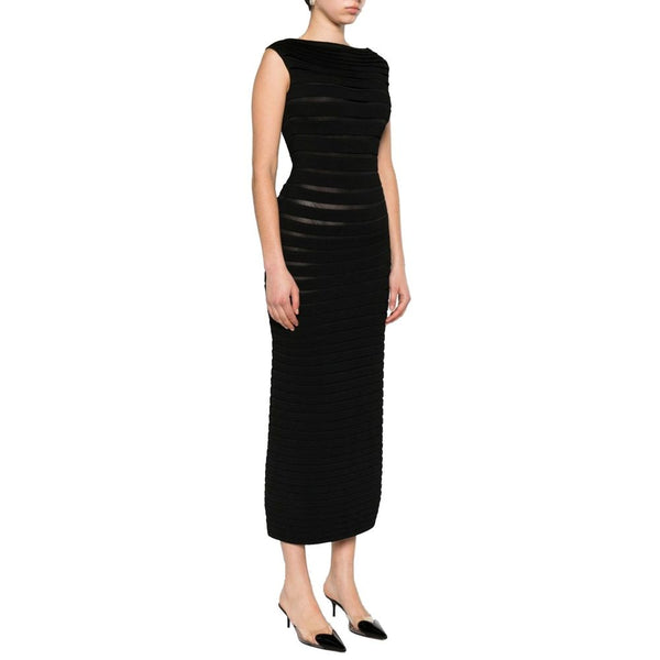 3D-Stripe Midi Dress Alaïa