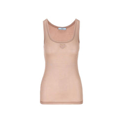 Sleeveless Logo Top Prada