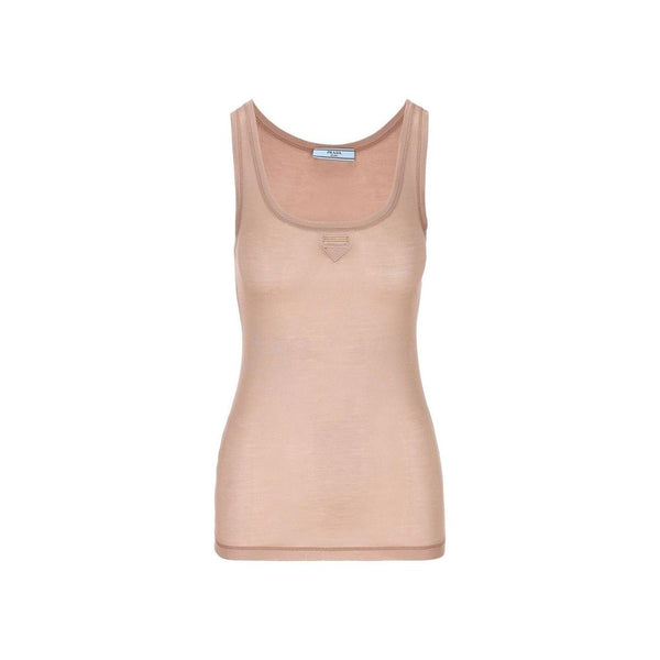 Sleeveless Logo Top Prada