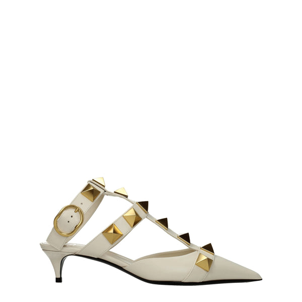Beige Leather Sandal Valentino Garavani