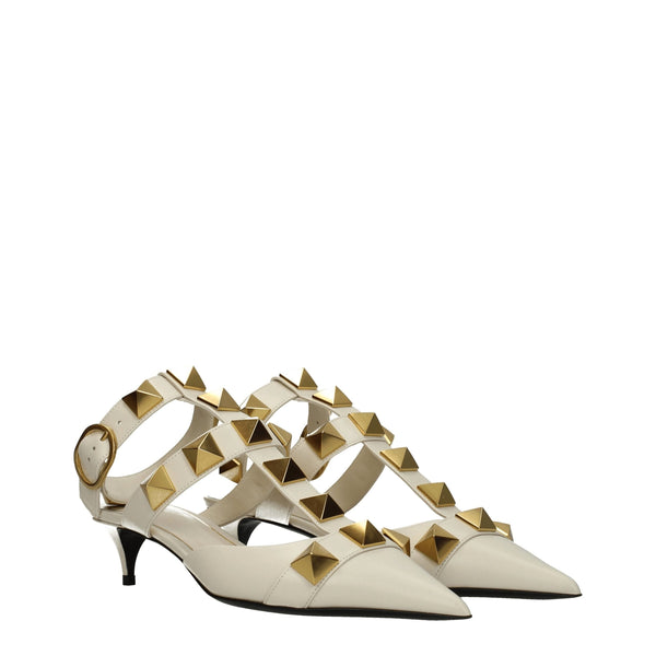 Beige Leather Sandal Valentino Garavani