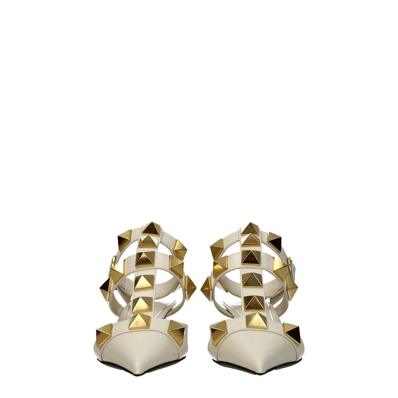 Beige Leather Sandal Valentino Garavani