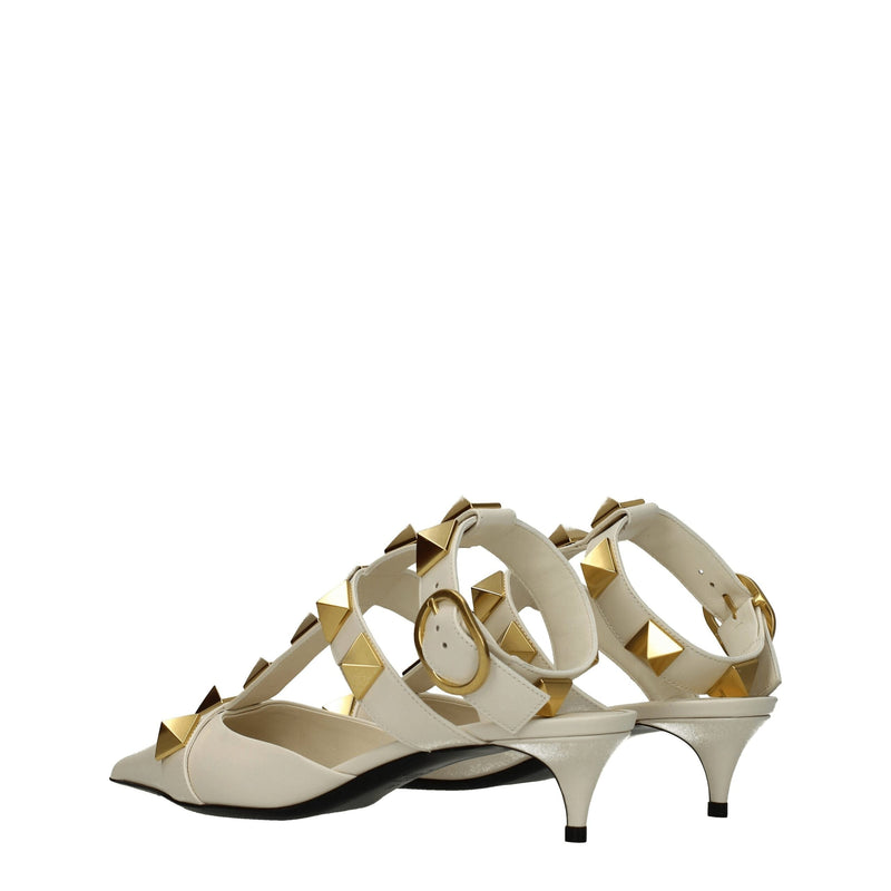 Beige Leather Sandal Valentino Garavani