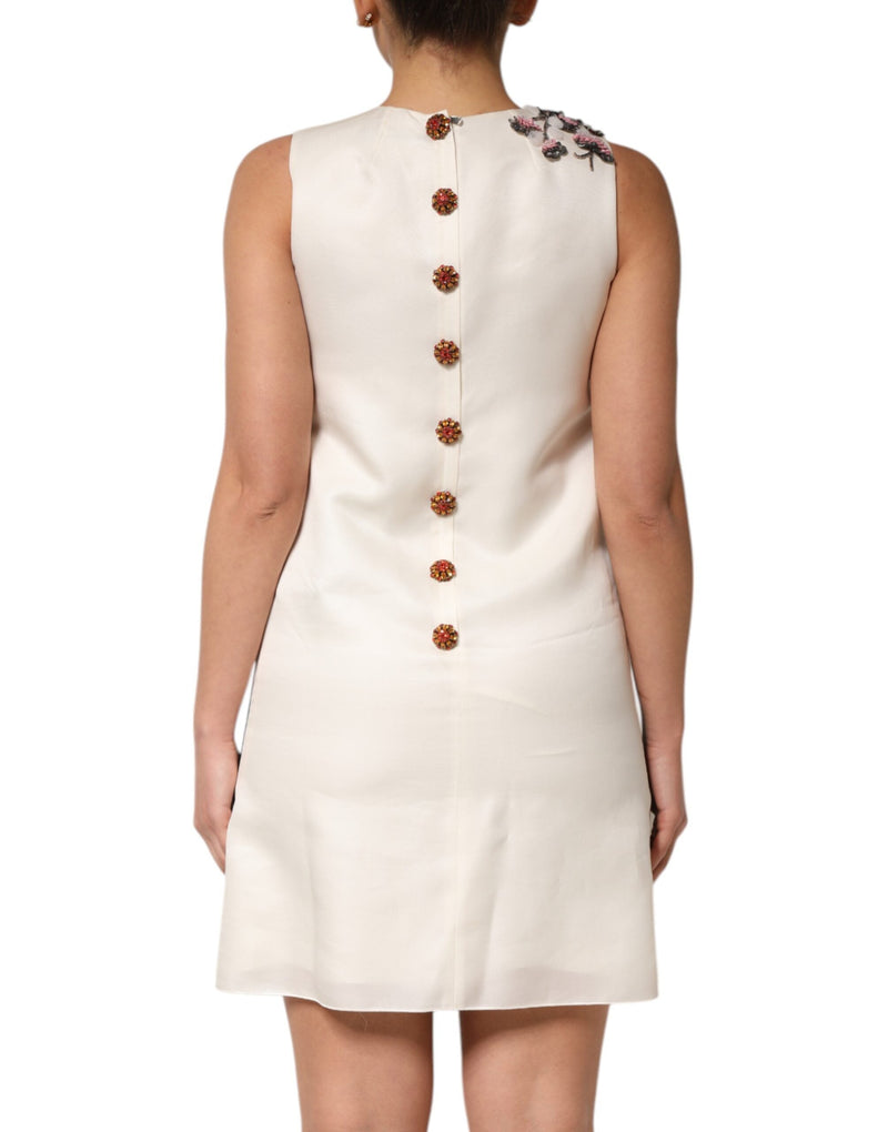 Multicolor Crystal Embellished A-line Mini Dress Dolce & Gabbana