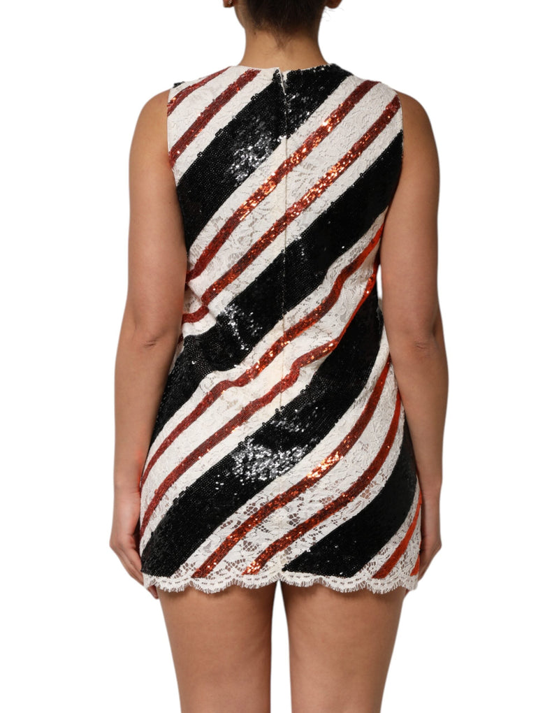 Multicolor Sequin Embellished Shift Dress Dolce & Gabbana