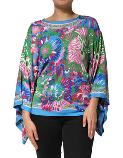 Multicolor Floral Printed Tunic Blouse Top Dolce & Gabbana