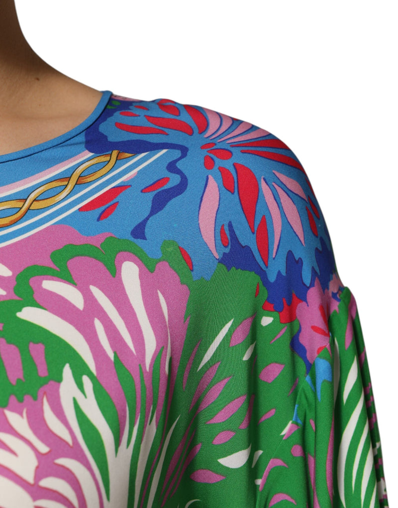 Multicolor Floral Printed Tunic Blouse Top Dolce & Gabbana