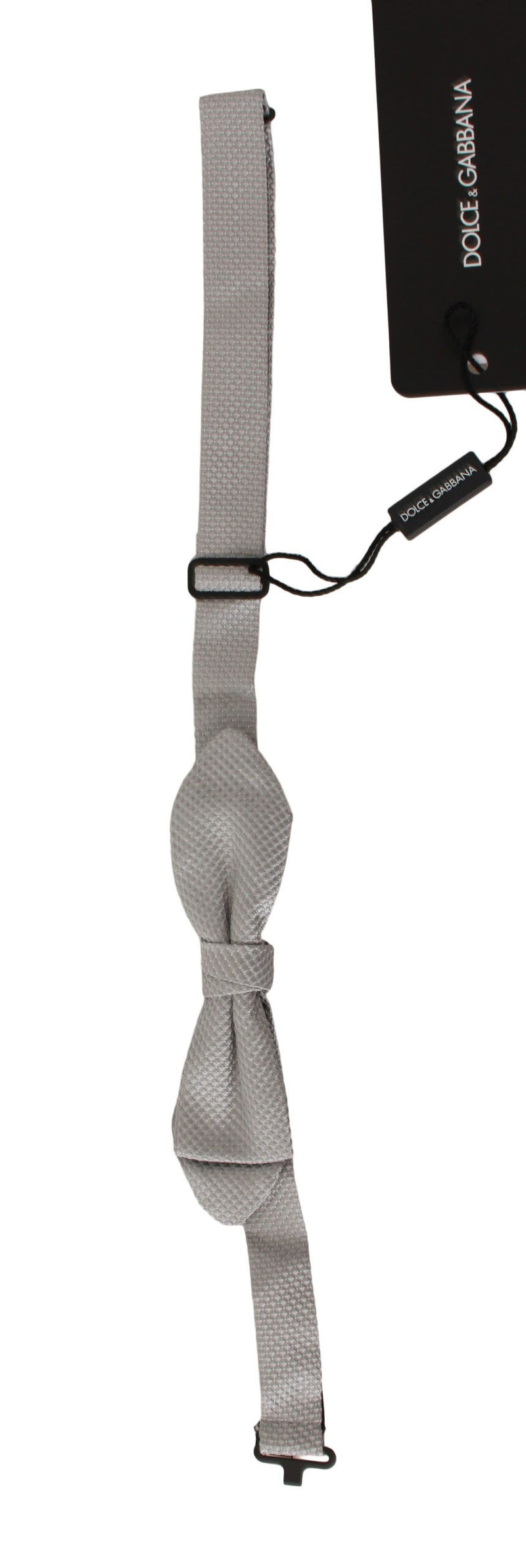 Elegant Silk Gray Bow Tie Dolce & Gabbana