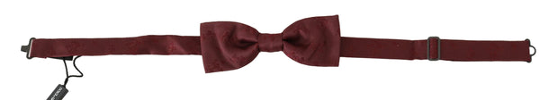 Elegant Maroon Silk Bow Tie Dolce & Gabbana