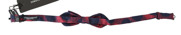 Elegant Red Checkered Silk Bow Tie Dolce & Gabbana