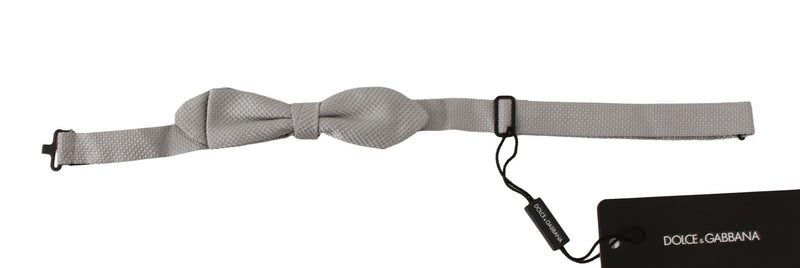 Elegant Silk Gray Bow Tie Dolce & Gabbana