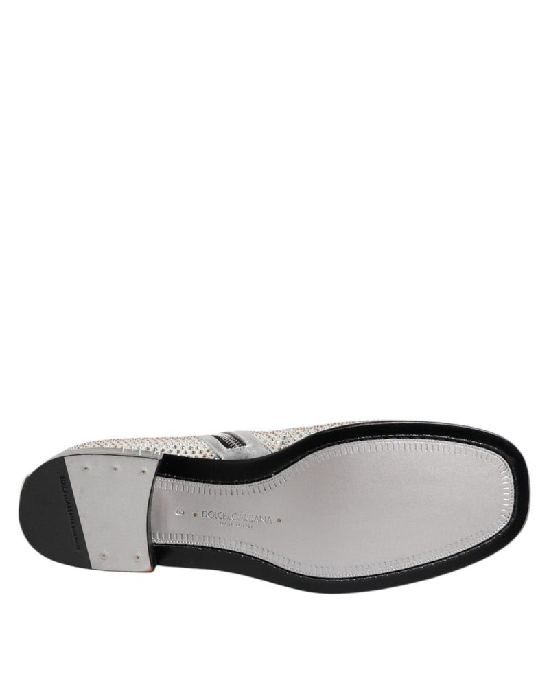 White Strass DG Logo Heels Ankle Boots Shoes Dolce & Gabbana