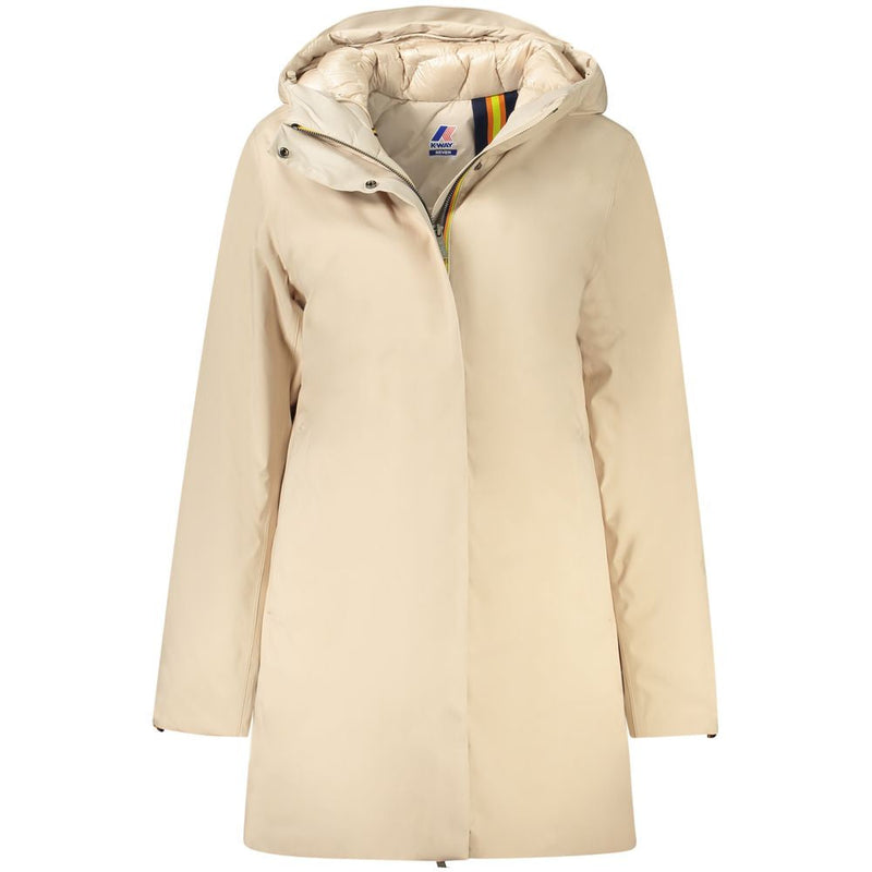 Beige Polyester Jackets & Coat K-WAY