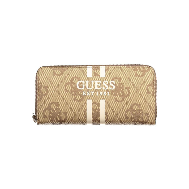 Beige Polyethylene Women Wallet Guess Jeans