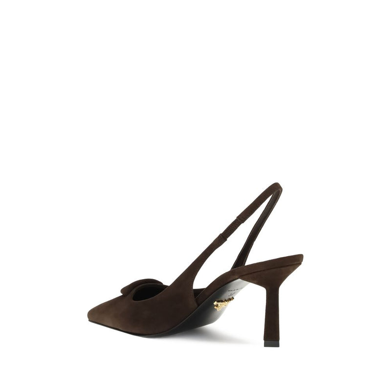 Suede Slingback Pumps Prada