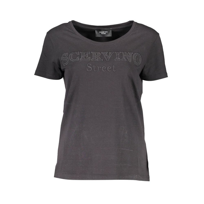 Black Cotton Tops & T-Shirt Scervino Street