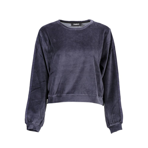 Blue Cotton Sweater Desigual