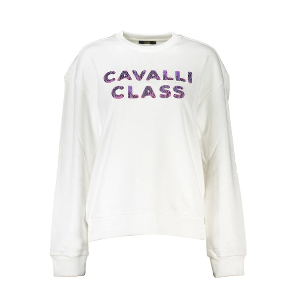 White Cotton Sweater Cavalli Class