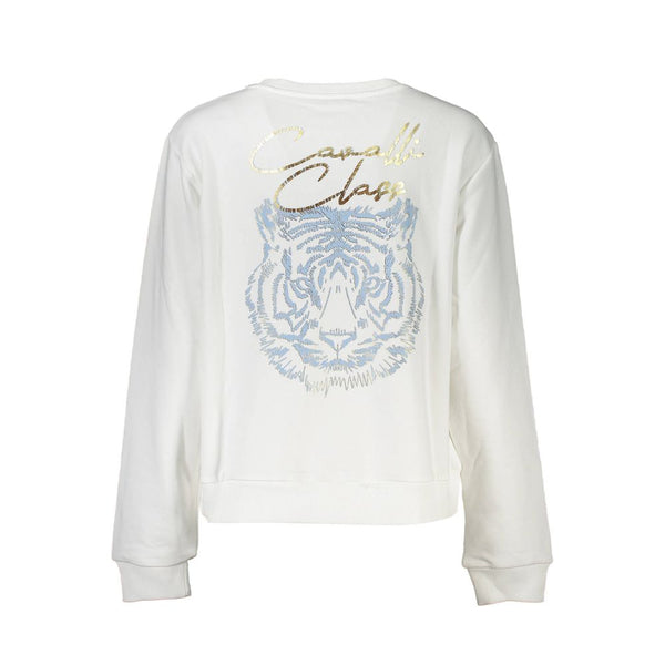 White Cotton Sweater Cavalli Class