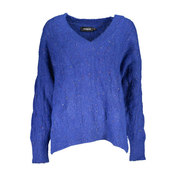 Blue Polyester Sweater Desigual