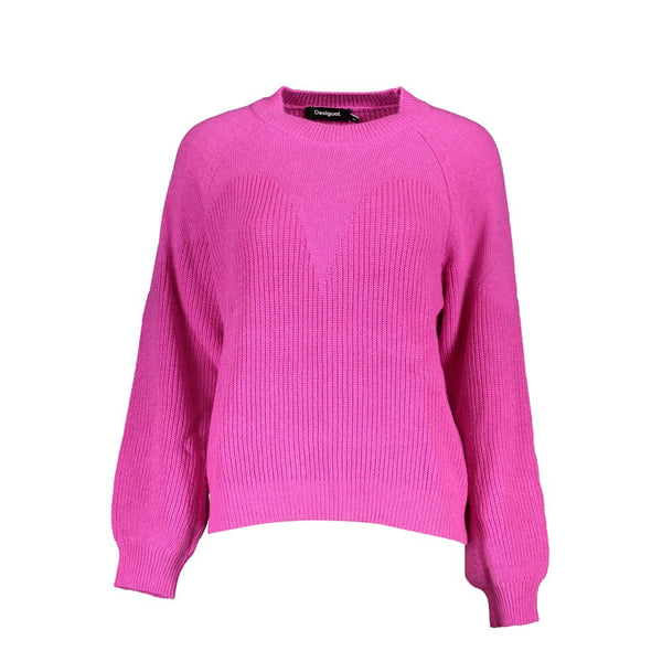 Pink Fabric Sweater Desigual