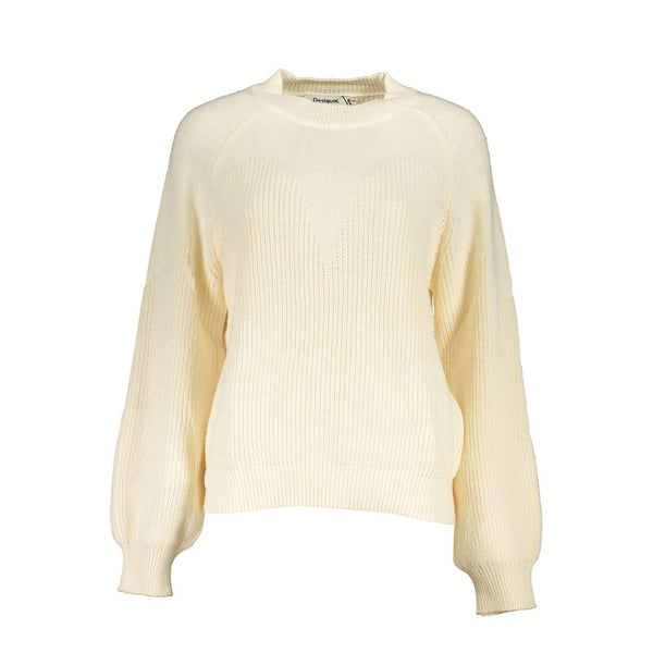 White Fabric Sweater Desigual