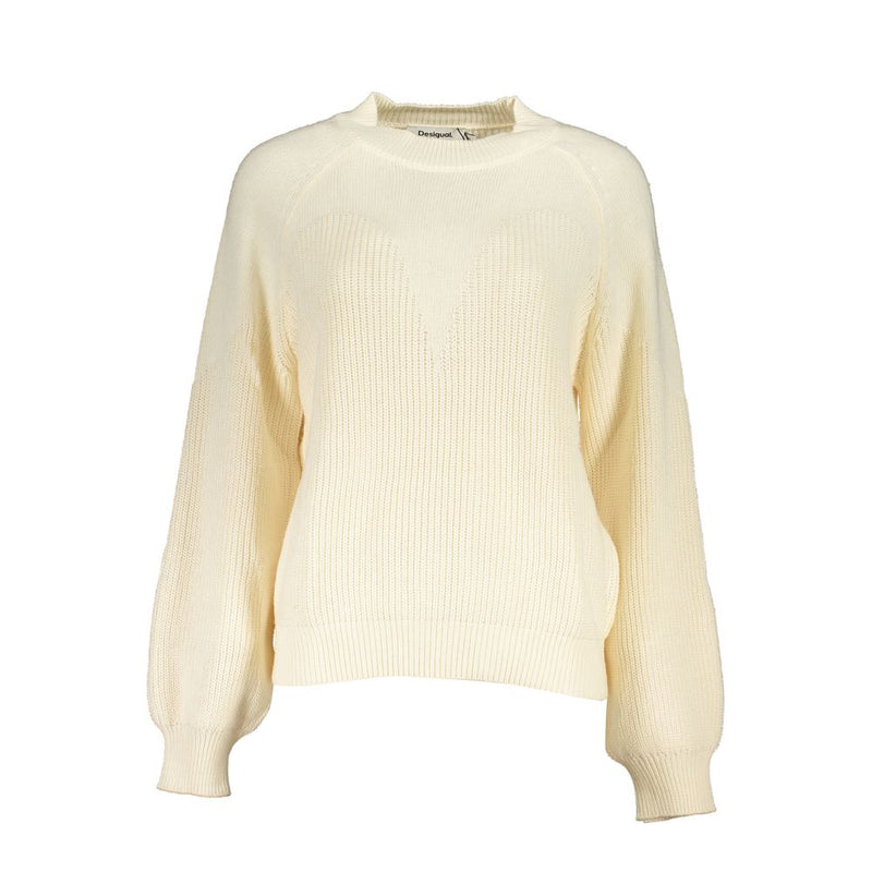 White Fabric Sweater Desigual