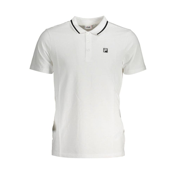 White Cotton Polo Shirt Fila