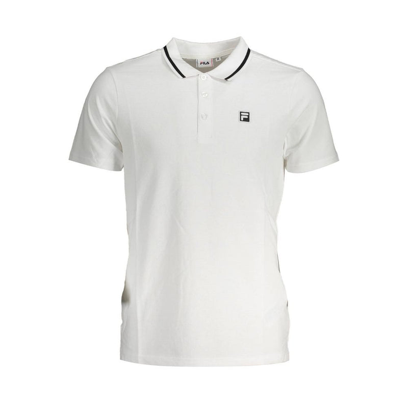 White Cotton Polo Shirt Fila