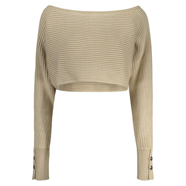 Beige Cotton Sweater Guess Jeans