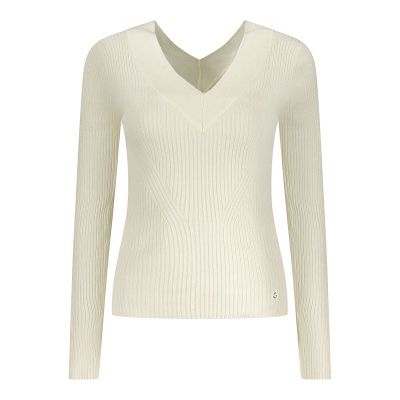 White Viscose Sweater Guess Jeans