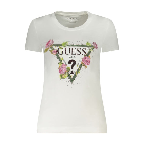 White Cotton Tops & T-Shirt Guess Jeans