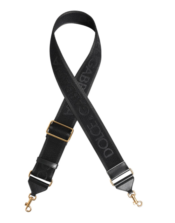 Black Solid Viscose Bag Shoulder Strap Dolce & Gabbana