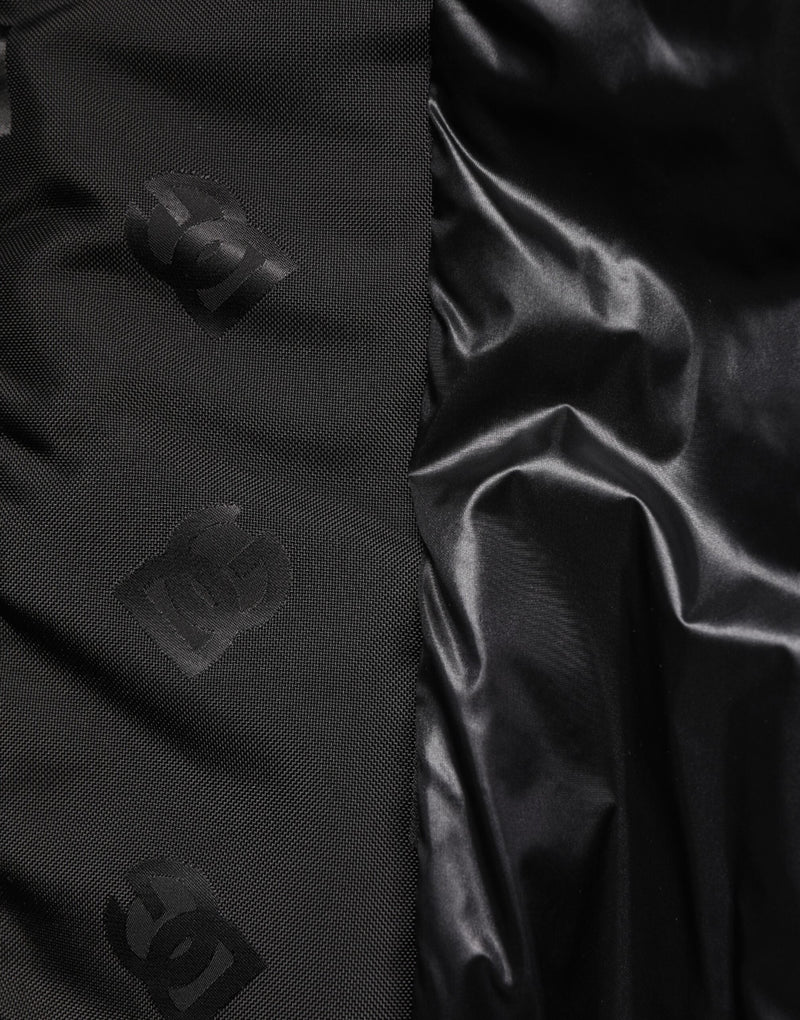 Black Cargo Windbraker Logo Mania Jacket Dolce & Gabbana